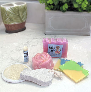 Gift Box of Soap and Bath Products
